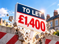 Advertised rents break £1,400 barrier